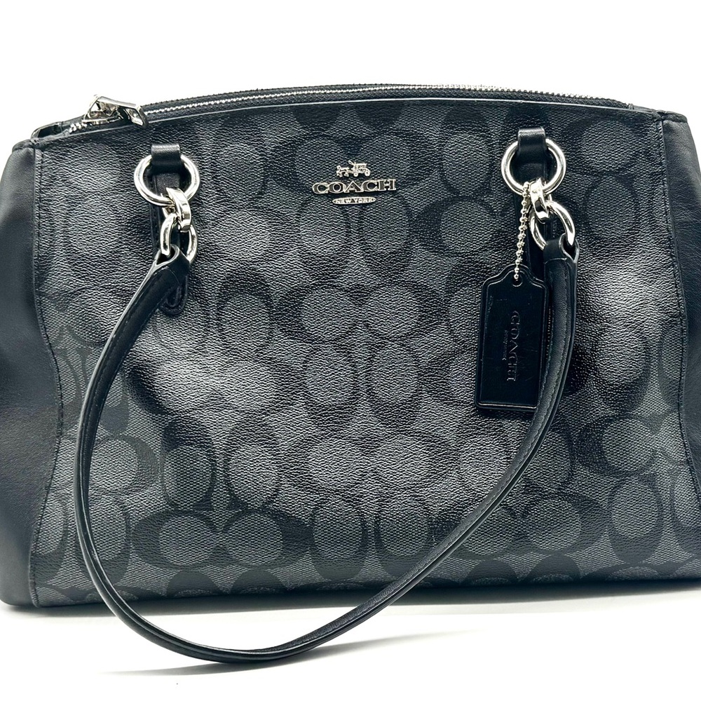 Coach Signature Christie Carryall, F58291, Black and Grey, Excellent condition